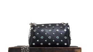 Black studded bag