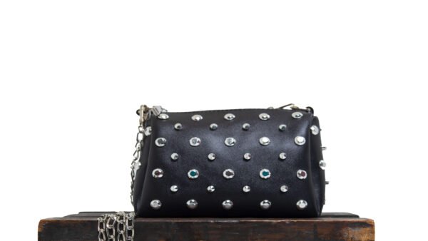 Black studded bag