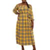Yellow,White & Black plaid "Safe" Dress