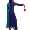 Royal Blue & Turquoise color block "Overcomer" Dress