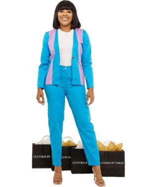 Jacket Suit Knew 1 00 Pastel blue and purple "Knew" Jacket suit