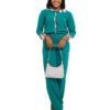 Turquoise with black & white plaid trimmings "Newness" Set