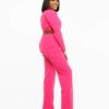 Rose pink double breasted "Power" Suit