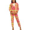 Neon Pink & Green "Rainbow" Pants suit