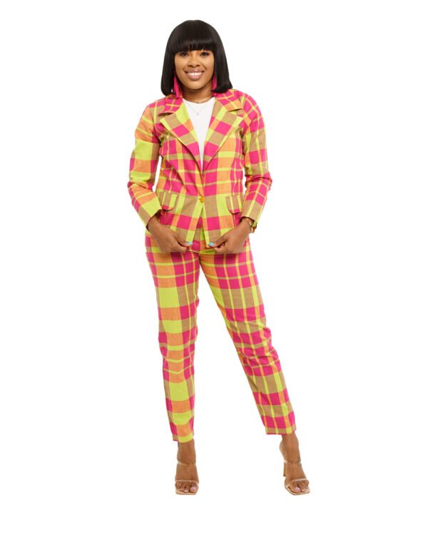 Neon Pink & Green "Rainbow" Pants suit