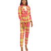 Neon Pink & Green "Rainbow" Pants suit