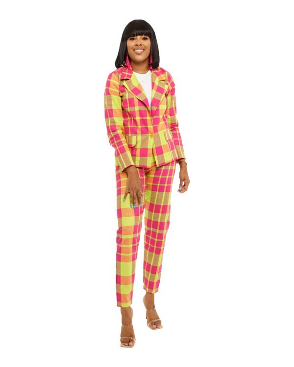 Neon Pink & Green "Rainbow" Pants suit