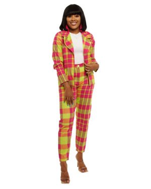 Neon Pink & Green "Rainbow" Pants suit
