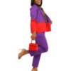 Pants suit Royalty ,500 Purple & Red color block "Royalty" Pants suit