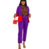 Pants suit Royalty 4 Purple & Red color block "Royalty" Pants suit