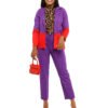 Pants suit Royalty 5 Purple & Red color block "Royalty" Pants suit