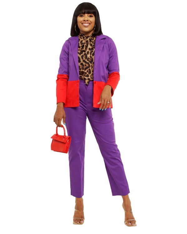 Pants suit Royalty 5 Purple & Red color block "Royalty" Pants suit