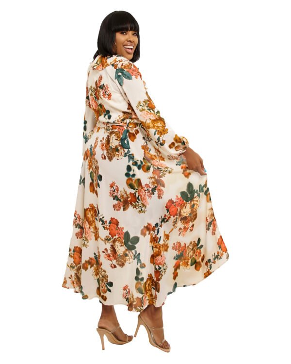 Floral with ruffled neckline "Eden" Top
