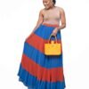 Orange & Blue "Water & Fire" Maxi Skirt