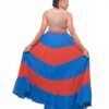Orange & Blue "Water & Fire" Maxi Skirt
