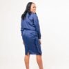 DSC09670 Navy Blue "Ruffled" Skirt Set