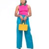 Sea Blue Wide Leg "Peace" Pants