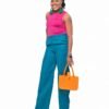 Sea Blue Wide Leg "Peace" Pants
