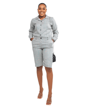 Grey "Chill" Shorts Set