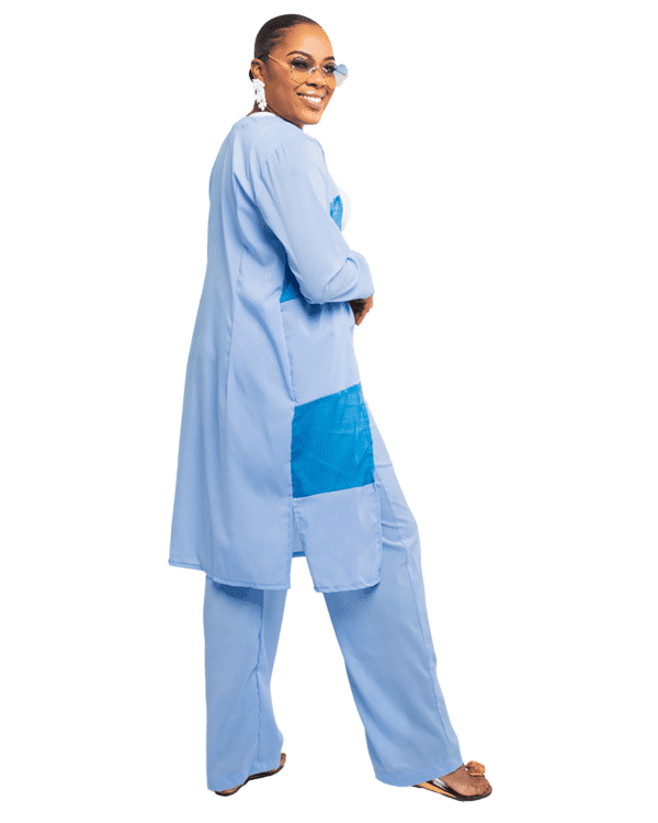 Baby Blue "Holiday Remix" Pants Set