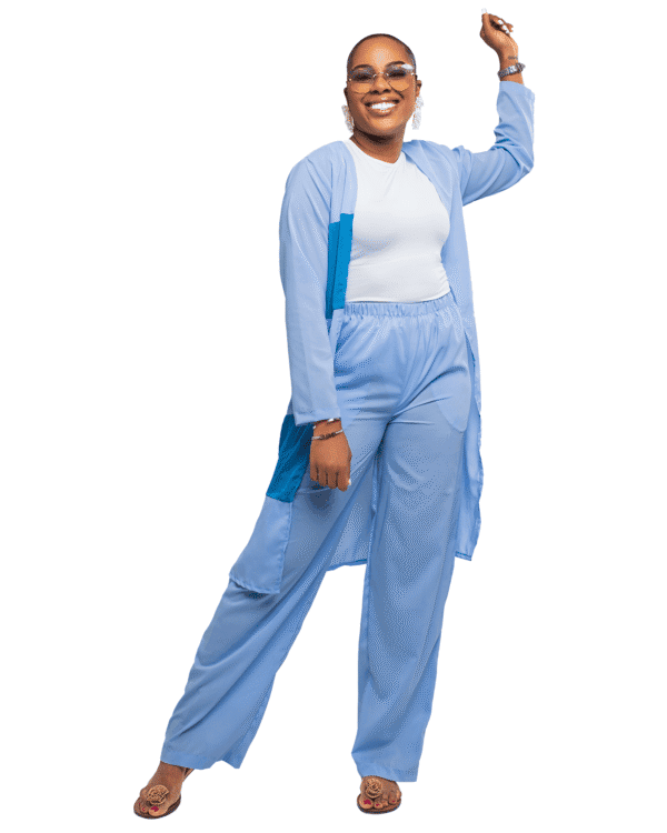 Baby Blue "Holiday Remix" Pants Set