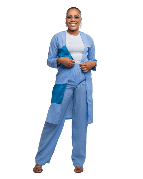 Baby Blue "Holiday Remix" Pants Set
