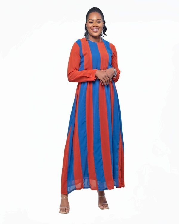 Orange & Blue "Grace" Dress