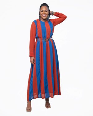 Orange & Blue "Grace" Dress