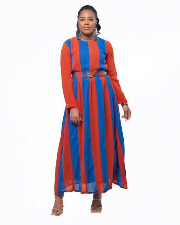 Orange & Blue "Grace" Dress