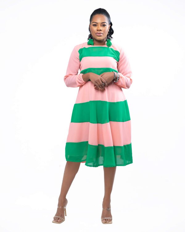 Peach & Green "Spring" Dress
