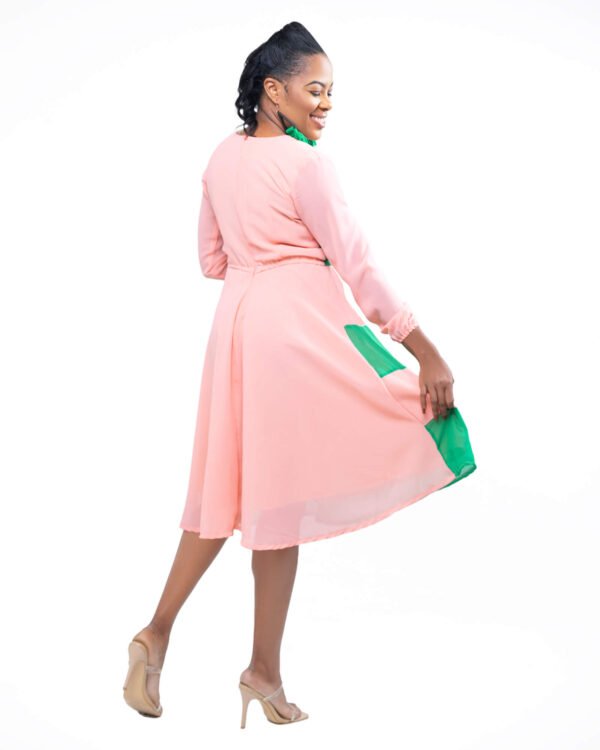 Peach & Green "Spring" Dress