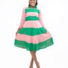 Peach & Green "Spring" Dress