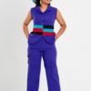 Purple "he blocked it' Cargo Pants Set