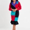 Multicoloured "He blocked it" Dress