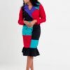 Multicoloured "He blocked it" Dress