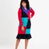Multicoloured "He blocked it" Dress