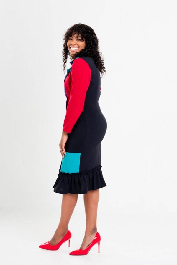 Multicoloured "He blocked it" Dress