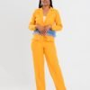 Mustard Yellow "Tulled" Jacket Suit