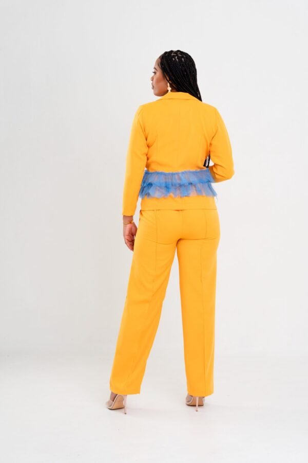 Mustard Yellow "Tulled" Jacket Suit