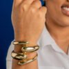 Gold Abstract Cuff