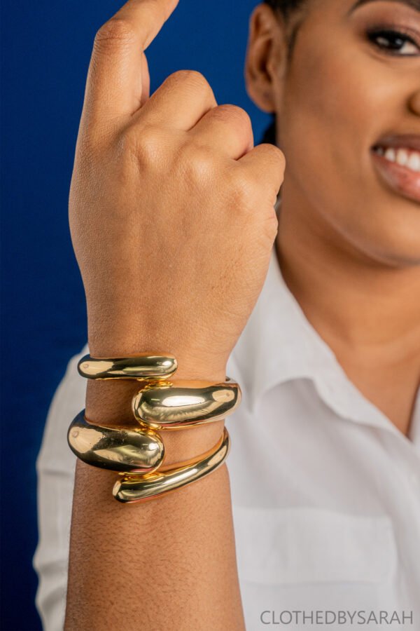 Gold Abstract Cuff