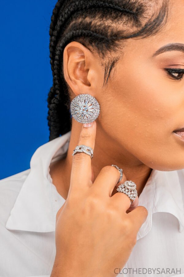 Silver Crystal Earrings