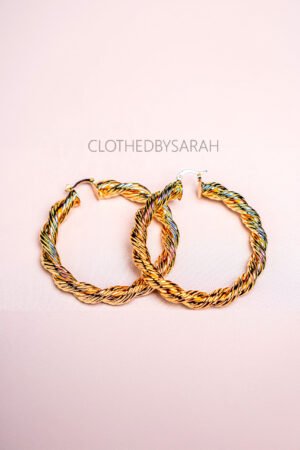 Gold Twist Hoops