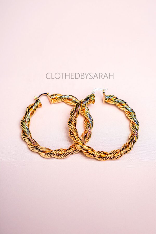 Gold Twist Hoops