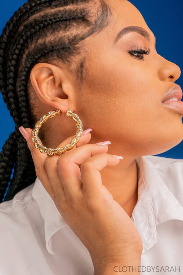 Gold Twist Hoops